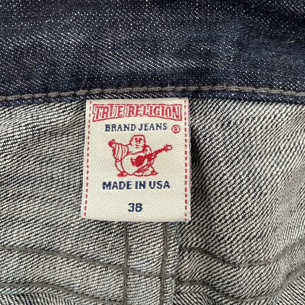 True Religion Shorts Adult 38 Blue Jean Bobby Denim Made In USA Mens